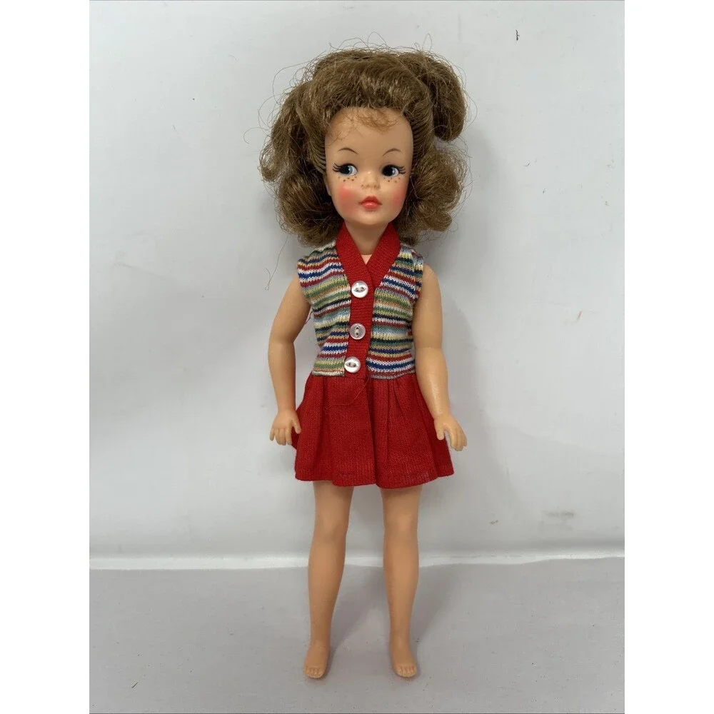 Vintage 1960s Ideal Tammy Little Sister Pos'n Pepper Doll Light Brown Hair G-9-E